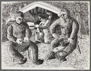 René Perrot dessin Les Gaudes. Franche-Comté, France 1943 1943.4.55  Photo RMN-Grand Palais (Mucem)