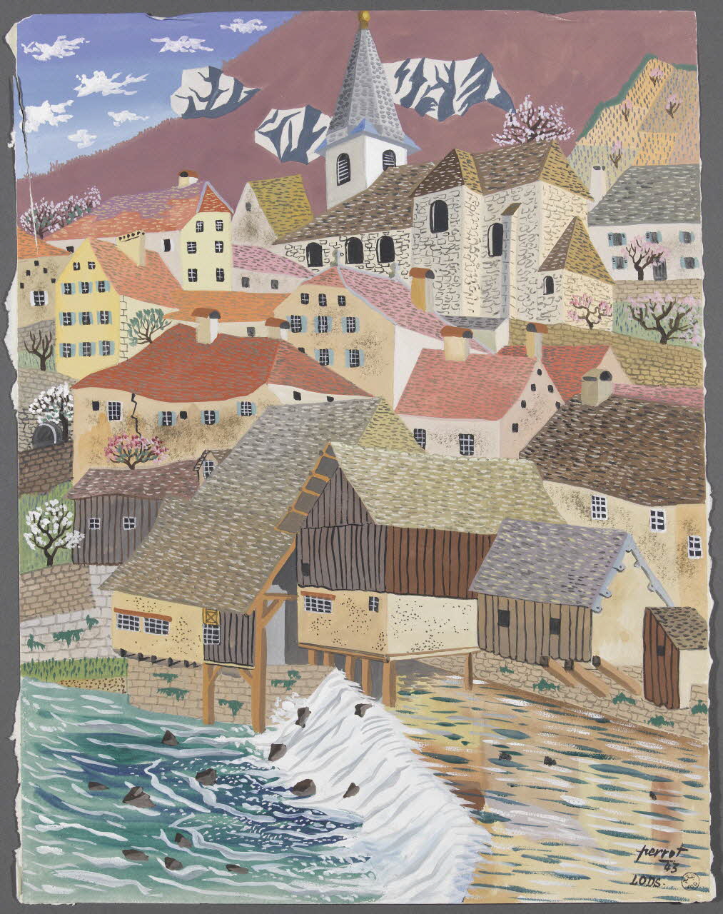 René Perrot dessin LODS. Franche-Comté, France 1943 1943.4.63 Photo RMN-Grand Palais (Mucem)