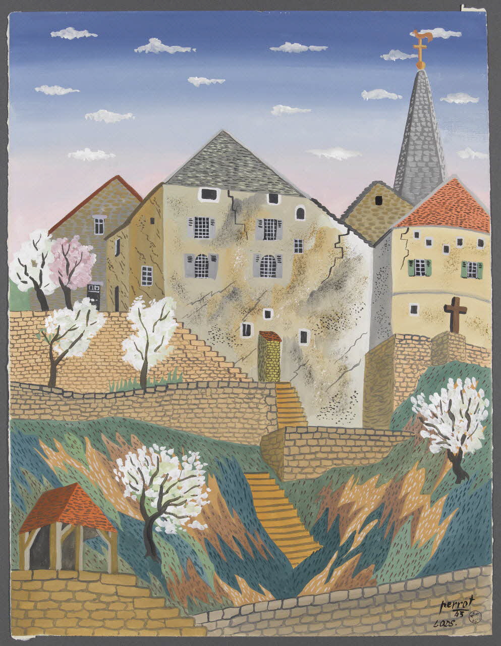 René Perrot dessin LODS. Franche-Comté, France 1943 1943.4.64 Photo RMN-Grand Palais (Mucem)