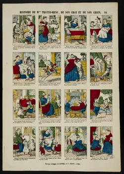Gangel et Didion estampe HISTOIRE DE Mme TROTTE-MENU, DE SON CHAT ET DE SON CHIEN. Metz 1858-1868 1953.86.3918 Photo