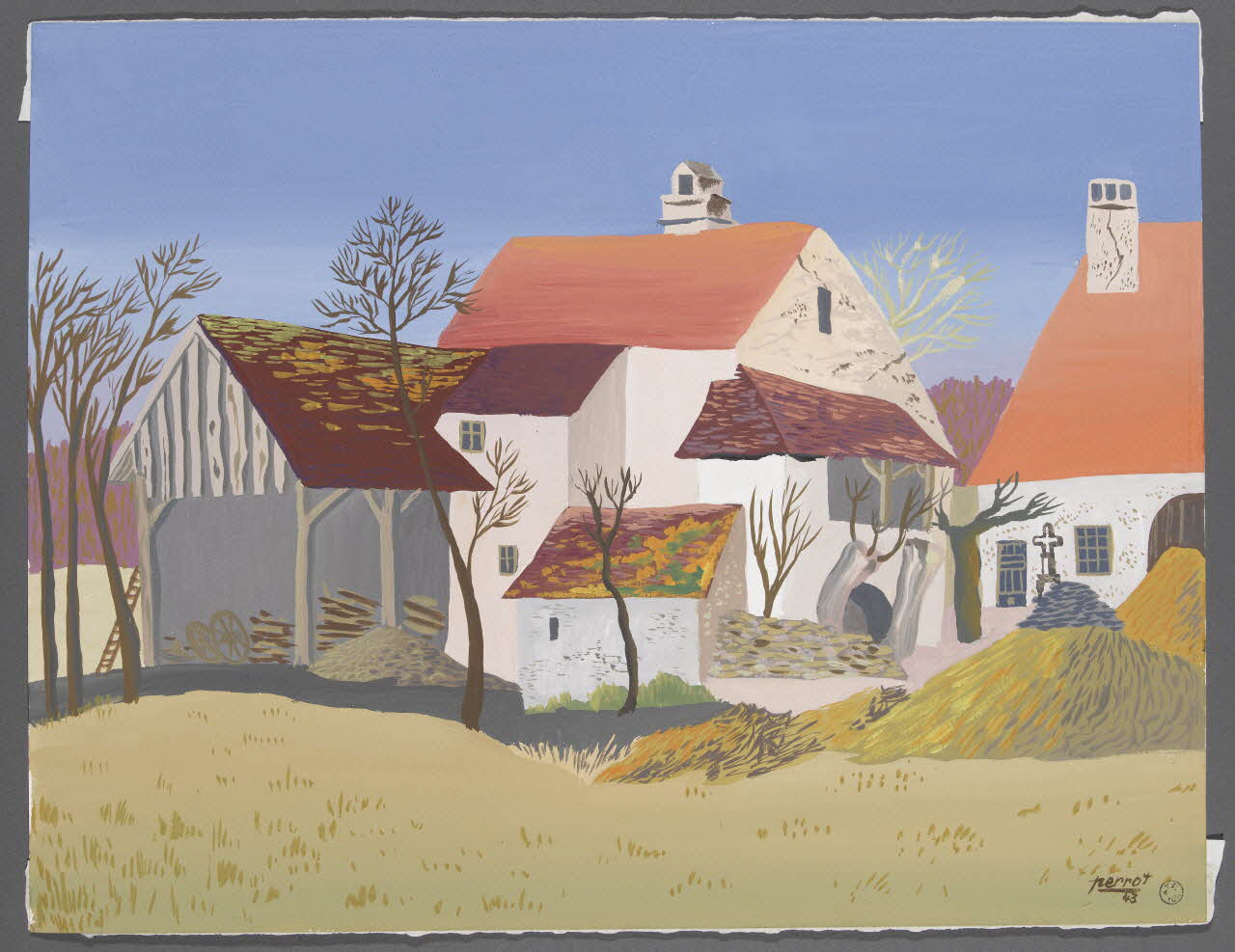 René Perrot dessin Cuse, maison Eure Franche-Comté, France 1943 1943.4.91 Photo RMN-Grand Palais (Mucem)