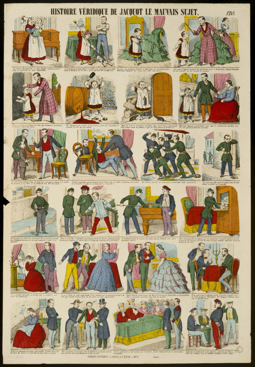Gangel et Didion estampe HISTOIRE VERIDIQUE DE JACQUOT LE MAUVAIS SUJET. Metz 1858-1868 1953.86.3944 Photo
