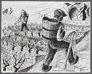 René Perrot dessin Montée de l'eau à la houille Franche-Comté, France 1943 1943.4.96 Photo RMN-Grand Palais (Mucem)
