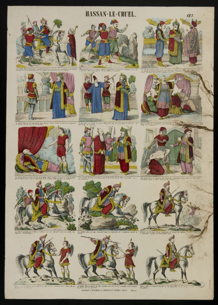 Gangel et Didion estampe HASSAN-LE-CRUEL. Metz 1858-1868 1953.86.3947 Photo
