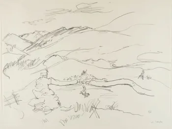 André Jordan dessin Scène de transhumance à Sestrières 1943 1943.19.17 Photo RMN-Grand Palais (Mucem)