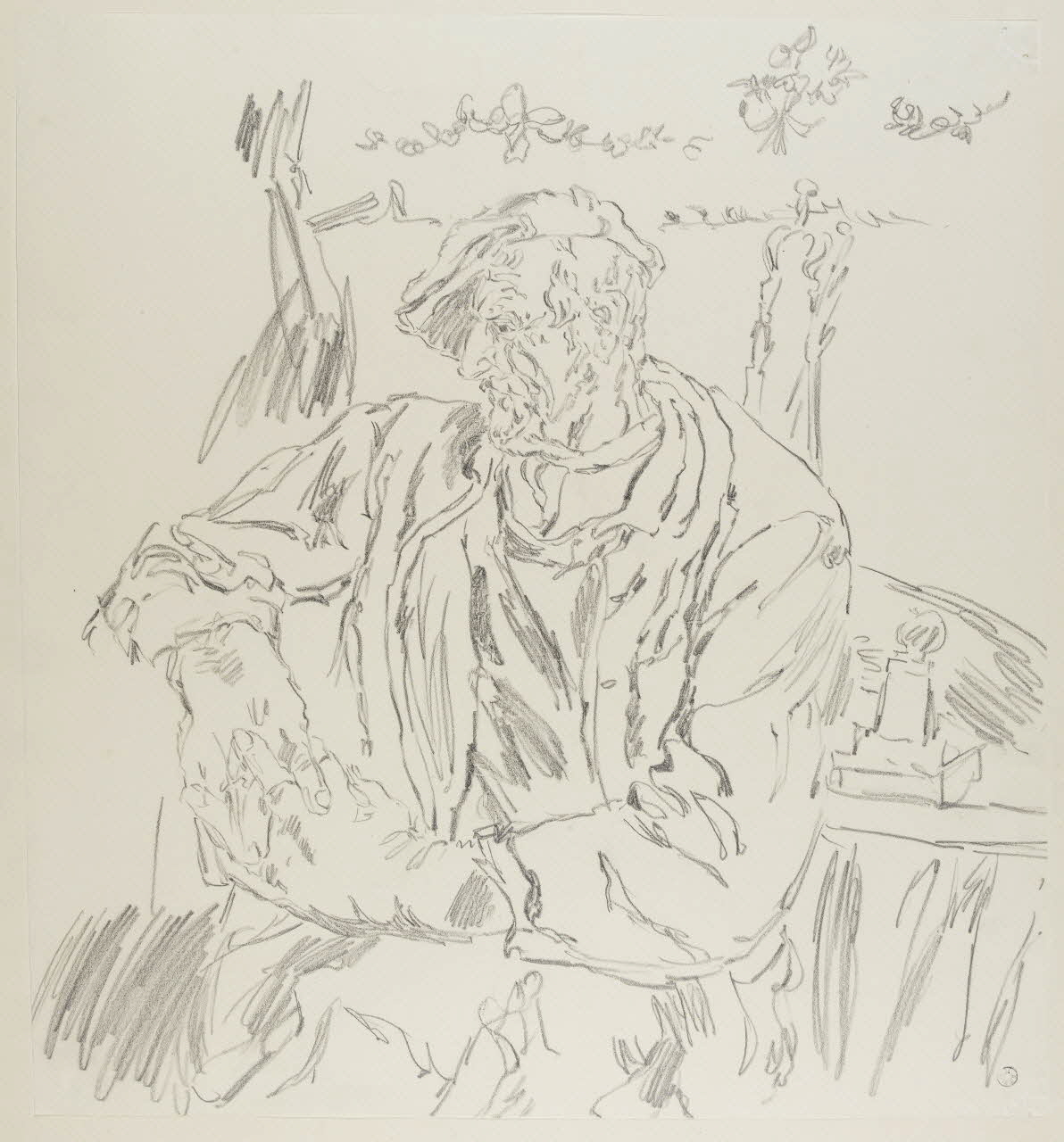 André Jordan dessin Pêcheur aux Saintes-Maries 1943 1943.19.21 Photo RMN-Grand Palais (Mucem)