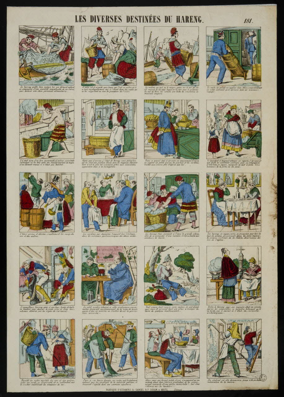 Gangel et Didion estampe LES DIVERSES DESTINEES DU HARENG. Metz 1858-1868 1953.86.3960 Photo