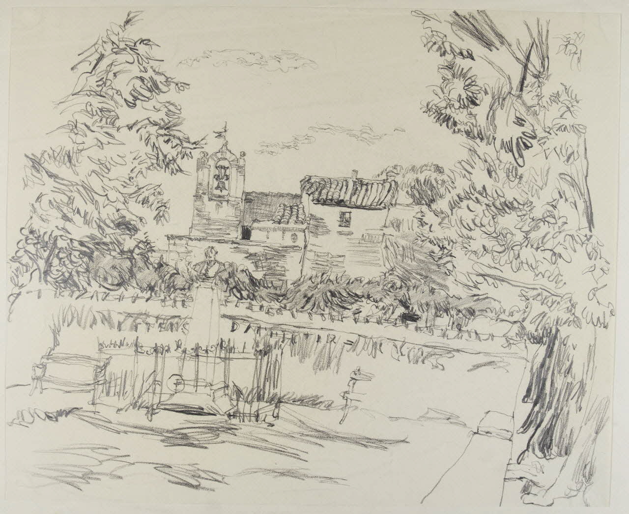 André Jordan dessin Place à Saint-Rémy-de-Provence 1943 1943.19.27 Photo RMN-Grand Palais (Mucem)