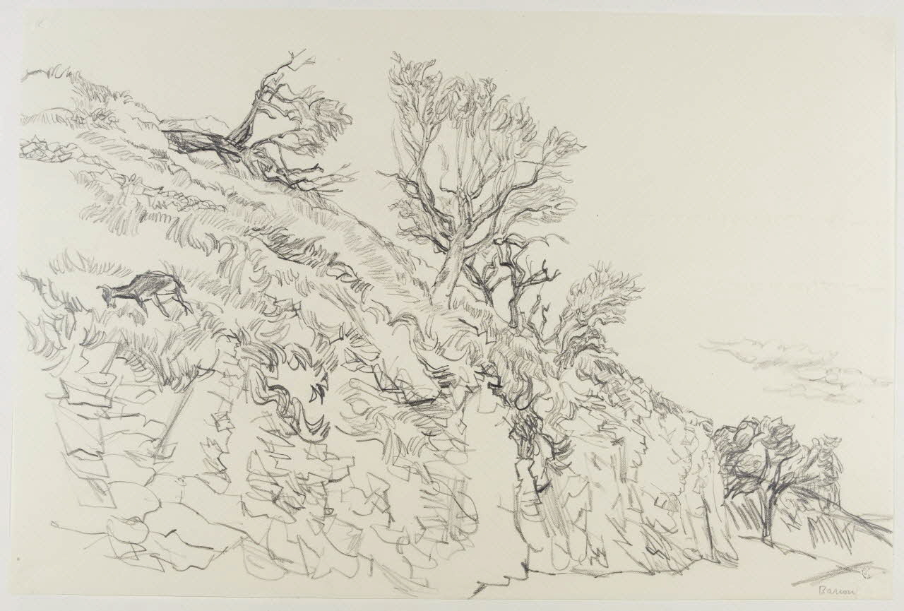 André Jordan dessin Banon (Alpes-de-Haute-Provence) 1943 1943.19.36 Photo RMN-Grand Palais (Mucem)