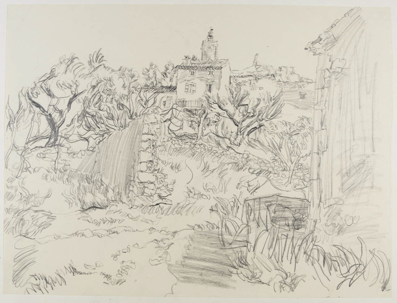 André Jordan dessin Eygalières (Bouches-du-Rhône) 1943 1943.19.38 Photo RMN-Grand Palais (Mucem)