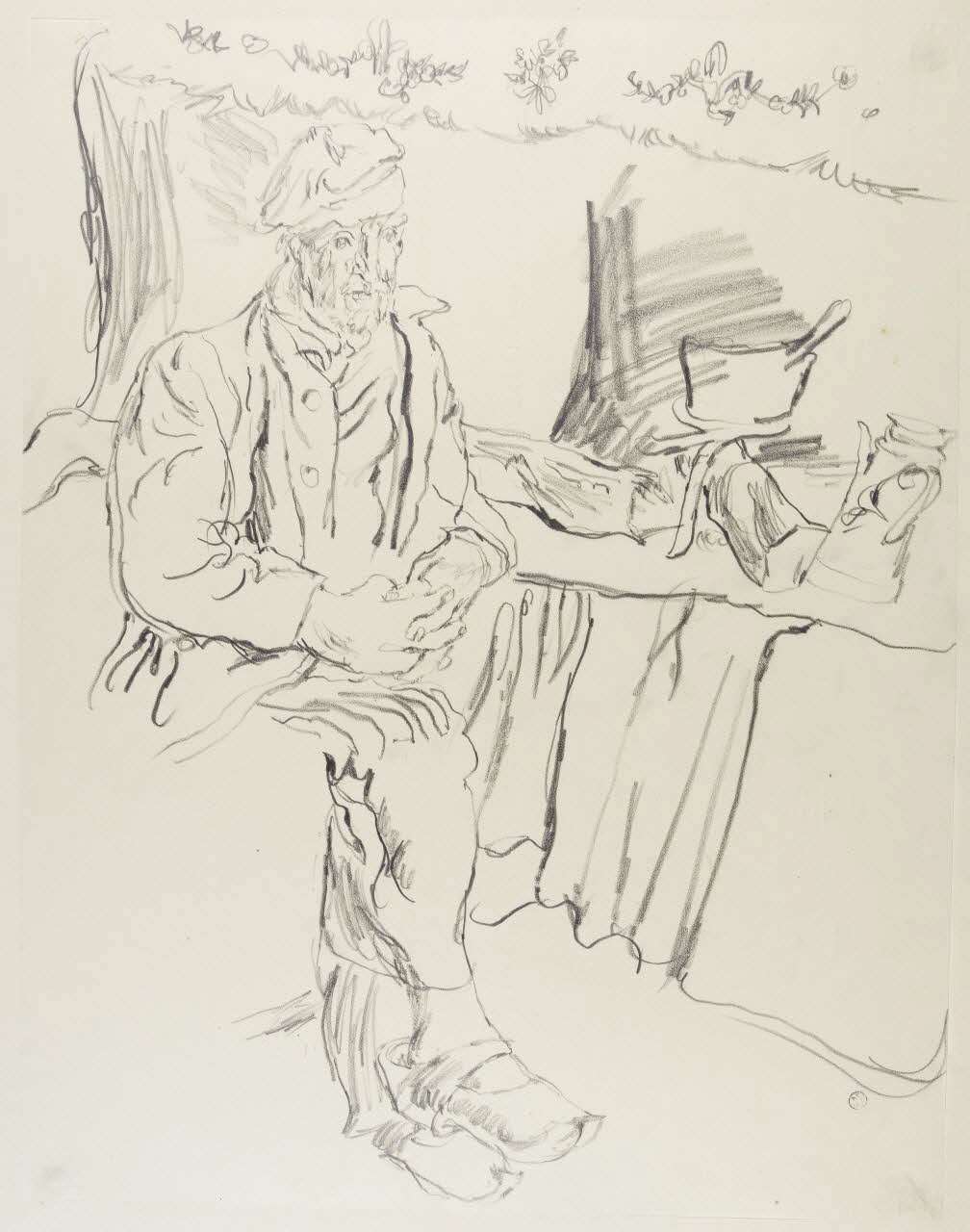 André Jordan dessin Pêcheur aux Saintes-Maries de la Mer 1943 1943.19.39 Photo RMN-Grand Palais (Mucem)