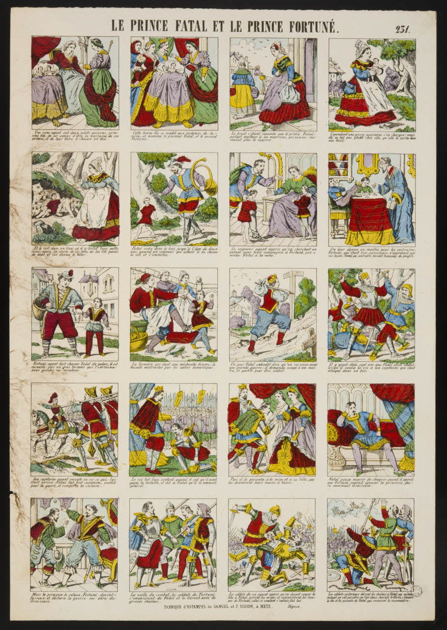 Gangel et Didion estampe LE PRINCE FATAL ET LE PRINCE FORTUNE. Metz 1858-1868 1953.86.3973 Photo