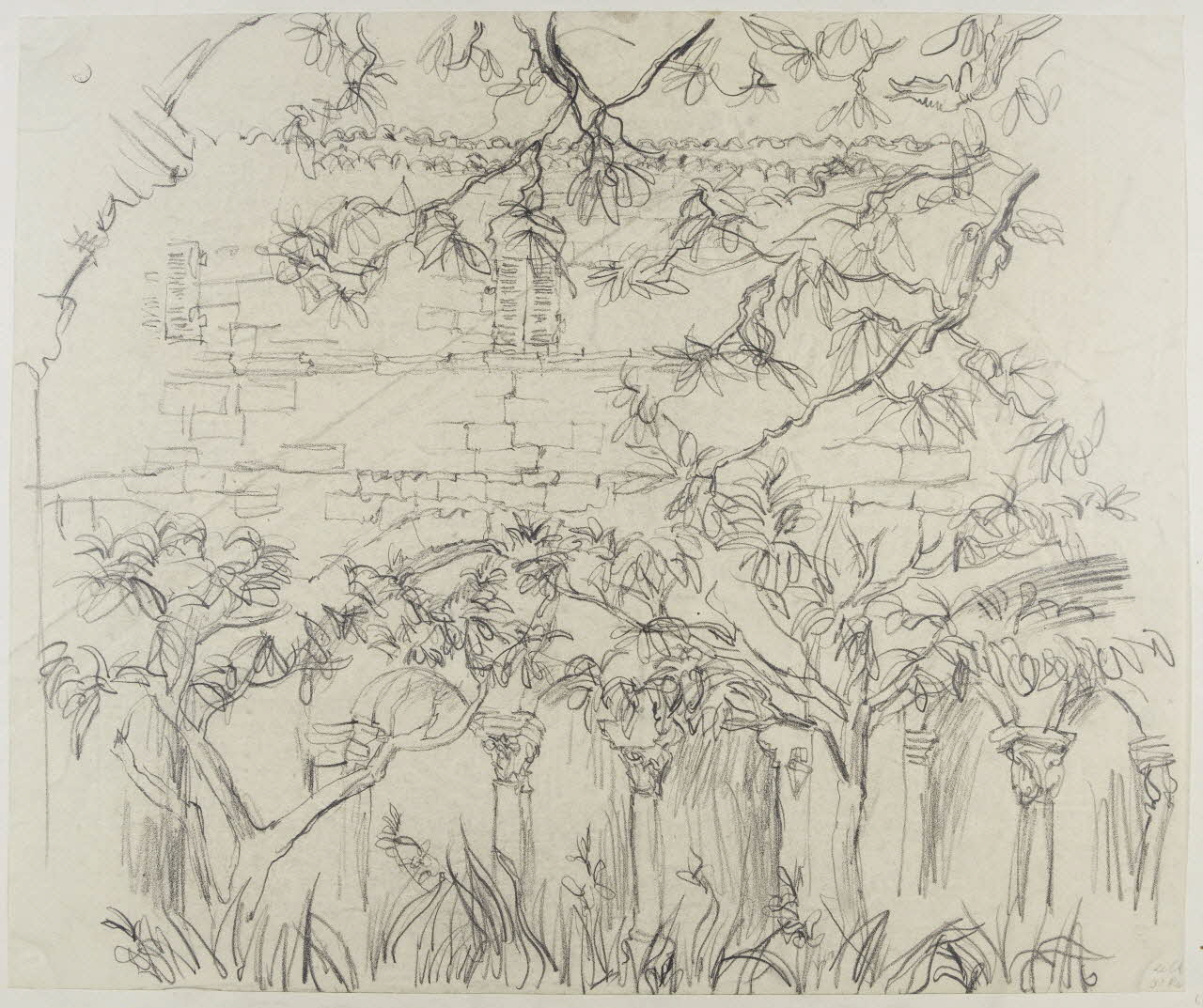 André Jordan dessin Cloître de Saint-Rémy-de-Provence 1943 1943.19.41 Photo RMN-Grand Palais (Mucem)