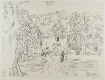André Jordan dessin Vue de Cavaillon 1943 1943.19.42 Photo RMN-Grand Palais (Mucem)