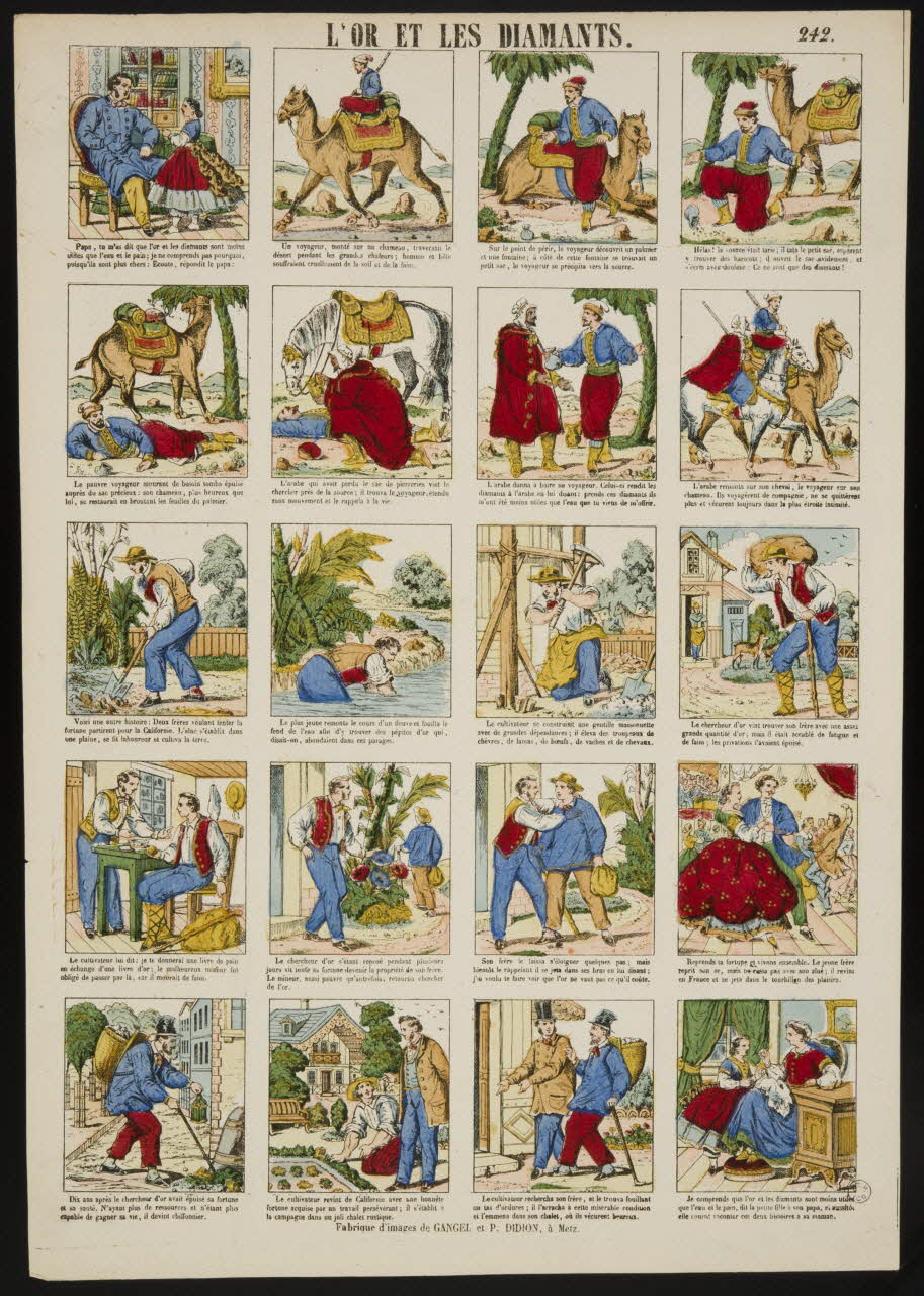 Gangel et Didion estampe L'OR ET LES DIAMANTS. Metz 1858-1868 1953.86.3977 Photo