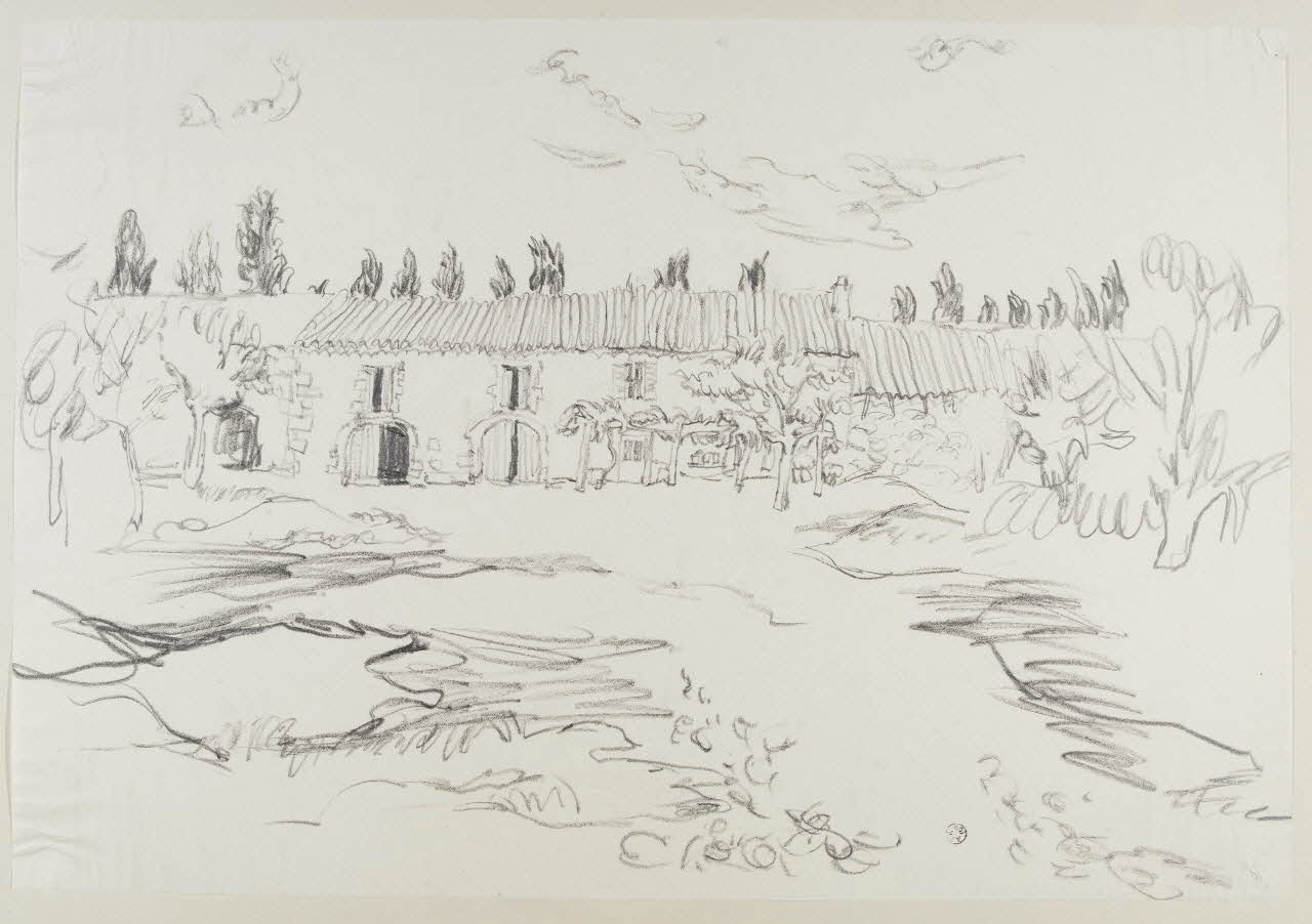 André Jordan dessin TRANSHUMANCE  LE MAS BONTEMPS. B du R 1943 1943.19.44 Photo RMN-Grand Palais (Mucem)