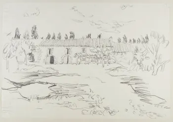 André Jordan dessin TRANSHUMANCE  LE MAS BONTEMPS. B du R 1943 1943.19.44 Photo RMN-Grand Palais (Mucem)