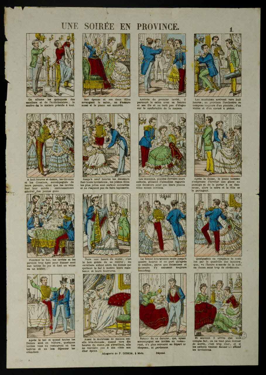 Paulin Didion estampe UNE SOIREE EN PROVINCE. Metz 1869-1879 1953.86.3979 Photo