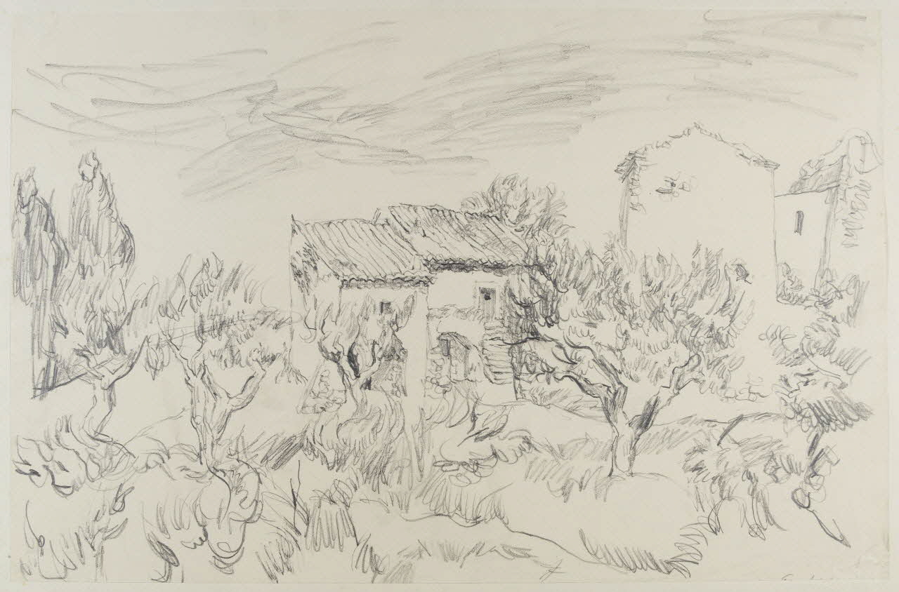 André Jordan dessin Eygalières (Bouches-du-Rhône) 1943 1943.19.47 Photo RMN-Grand Palais (Mucem)