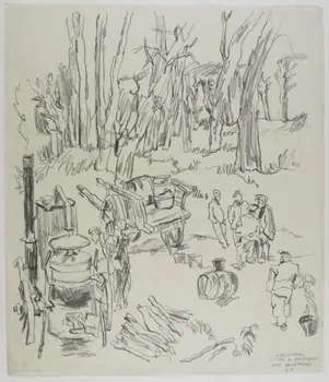 André Jordan dessin L'ALAMBIC : St CYR S. DOURDAN Ile-de-France, France 1942 1943.3.11 Photo RMN-Grand Palais (Mucem)