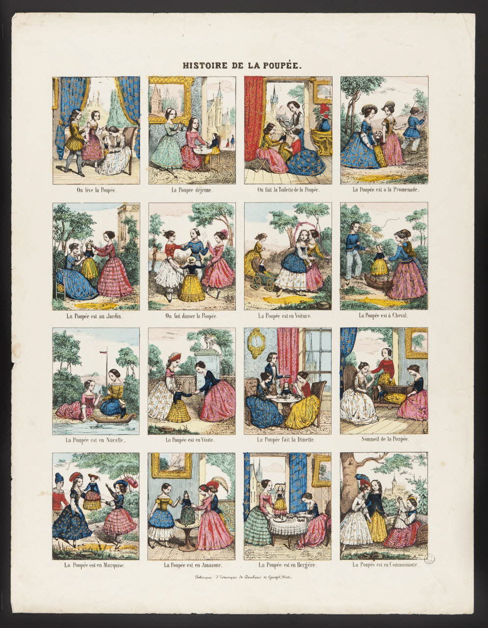 Dembour et Gangel estampe HISTOIRE DE LA POUPEE. Metz 1840-1852 1953.86.3984 Photo