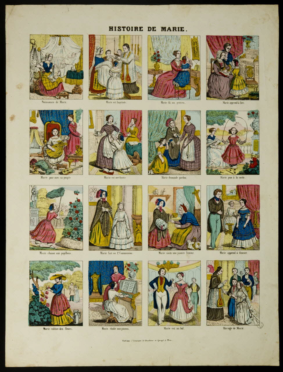 Dembour et Gangel estampe HISTOIRE DE MARIE. Metz 1840-1852 1953.86.3985 Photo