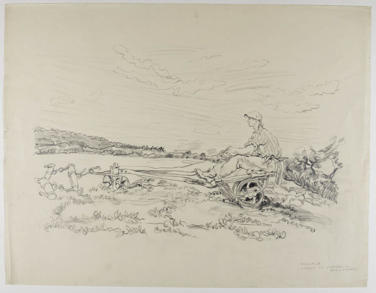 André Jordan dessin Scène de roulage france 1942-1943 1943.3.29 Photo RMN-Grand Palais (Mucem)