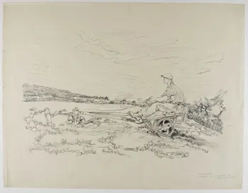André Jordan dessin Scène de roulage france 1942-1943 1943.3.29 Photo RMN-Grand Palais (Mucem)
