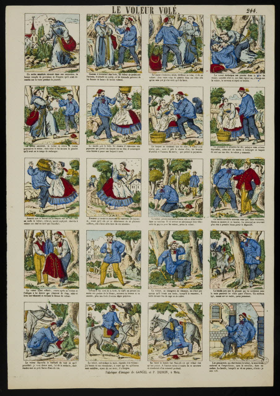 Gangel et Didion estampe LE VOLEUR VOLE. Metz 1858-1868 1953.86.3998 Photo