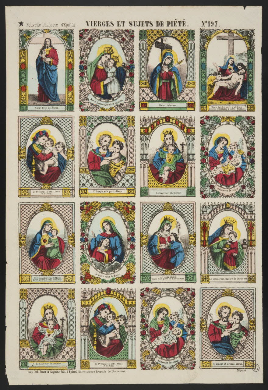 estampe VIERGES ET SUJETS DE PIETE. 1953.86.400 Photo