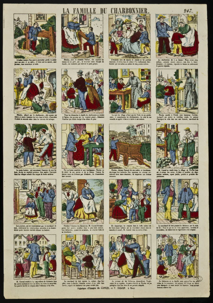 Gangel et Didion estampe LA FAMILLE DU CHARBONNIER. Metz 1858-1868 1953.86.4001 Photo