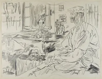 André Jordan dessin Le forgeron de Hodent Hodent 1943 1943.3.59 Photo RMN-Grand Palais (Mucem)