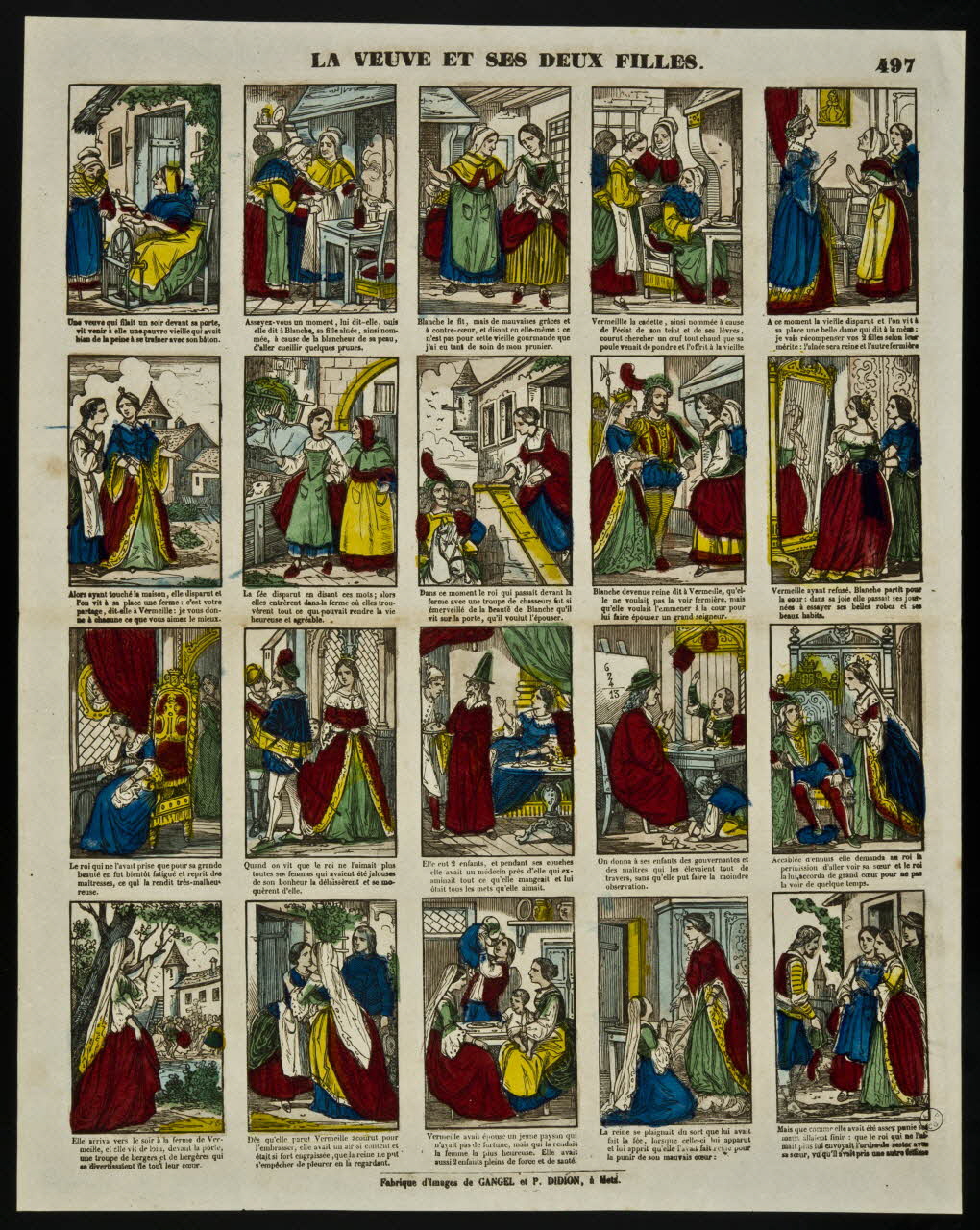 estampe LA VEUVE ET SES DEUX FILLES. 1953.86.4012 Photo