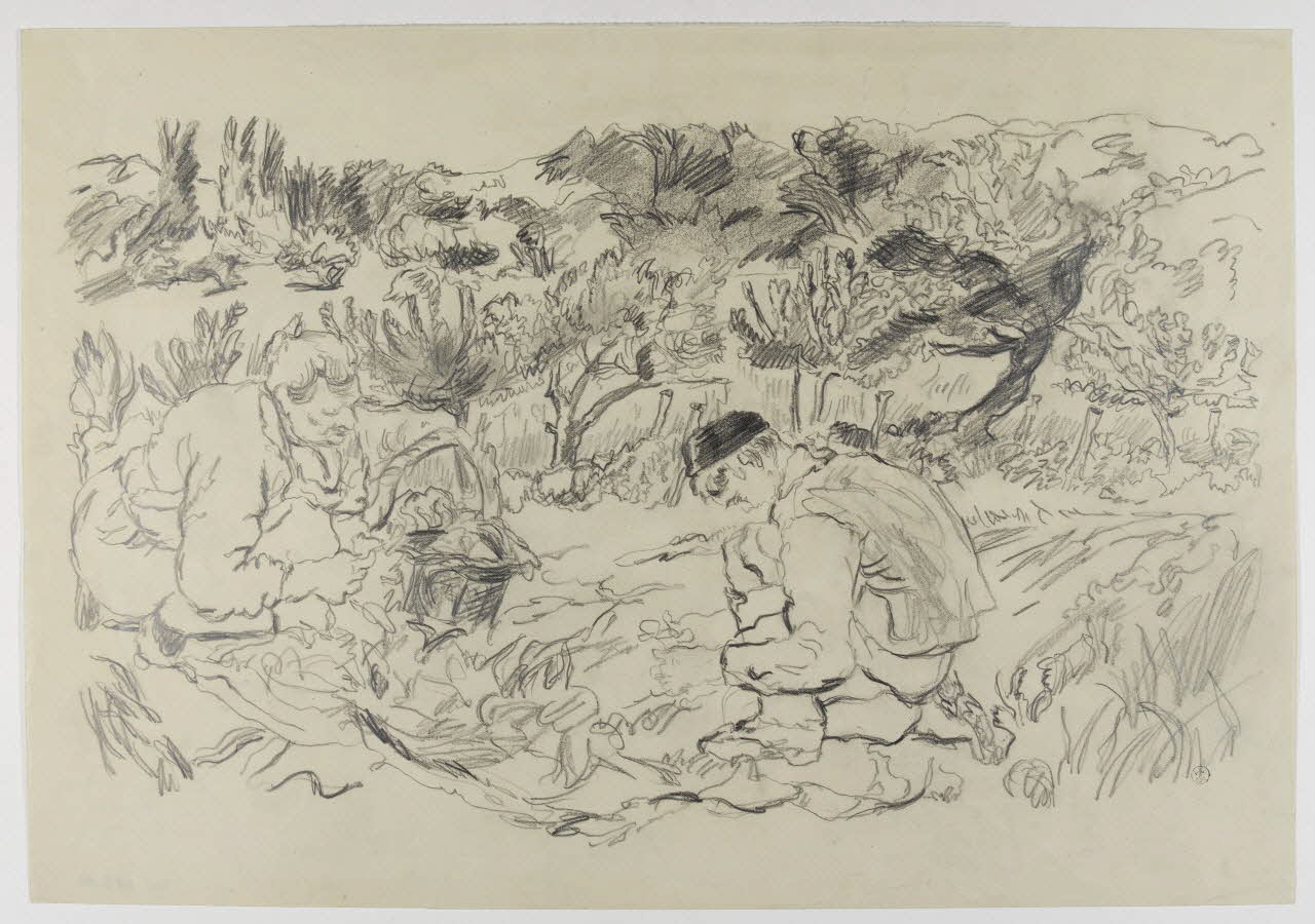 André Jordan dessin Travaux maraîchers Le Val-Saint-Germain 1943 1943.3.65  Photo RMN-Grand Palais (Mucem)