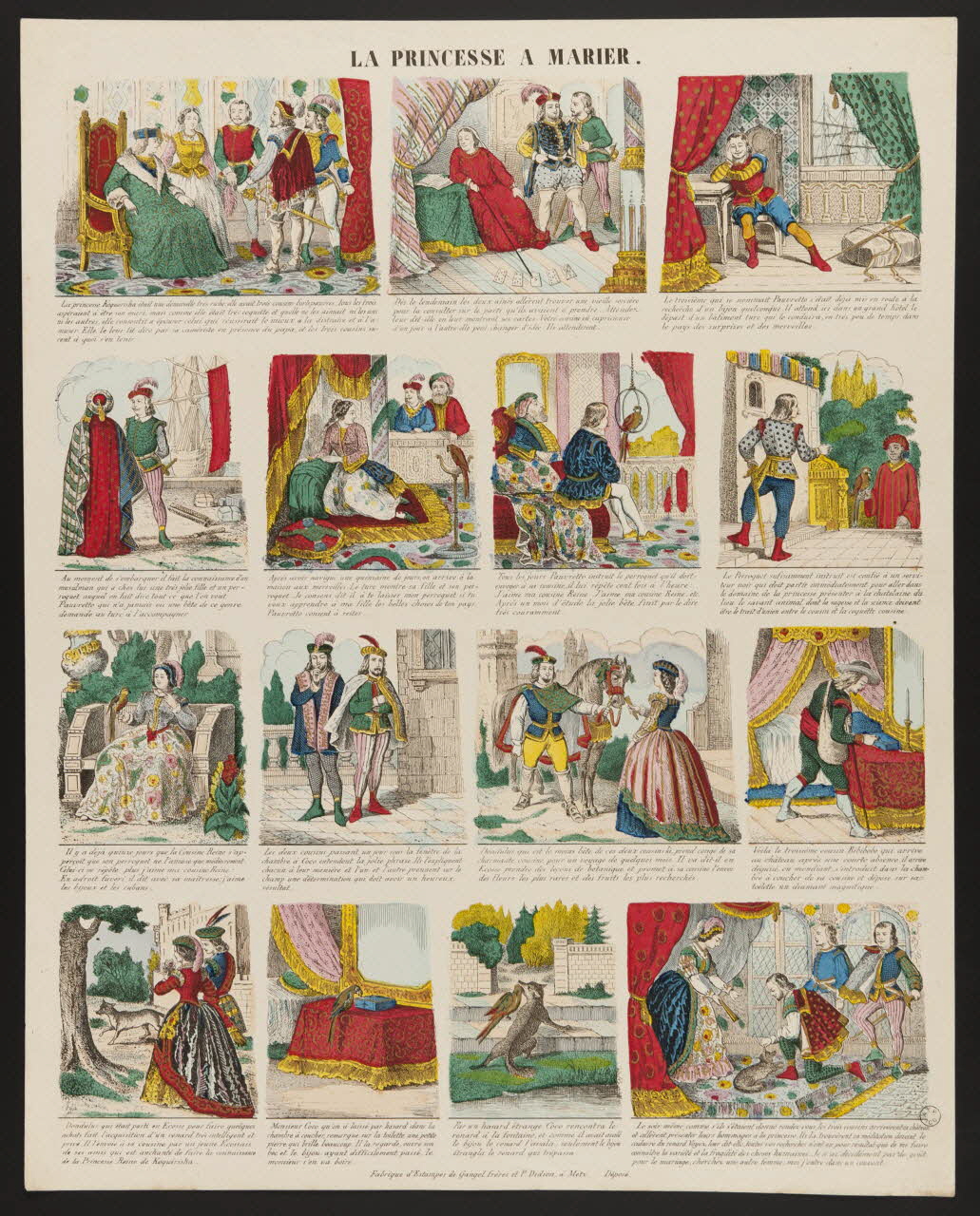 Gangel et Didion estampe LA PRINCESSE A MARIER. Metz 1858-1868 1953.86.4016 Photo