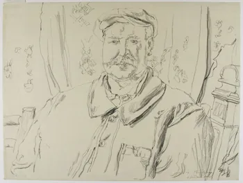 André Jordan dessin Fermier de la Villetertre Le Perchay 1943 1943.3.69 Photo RMN-Grand Palais (Mucem)
