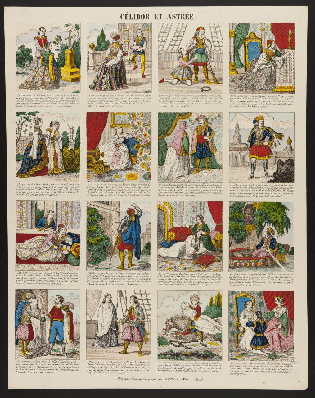 Gangel et Didion estampe CELIDOR ET ASTREE. Metz 1858-1868 1953.86.4018 Photo