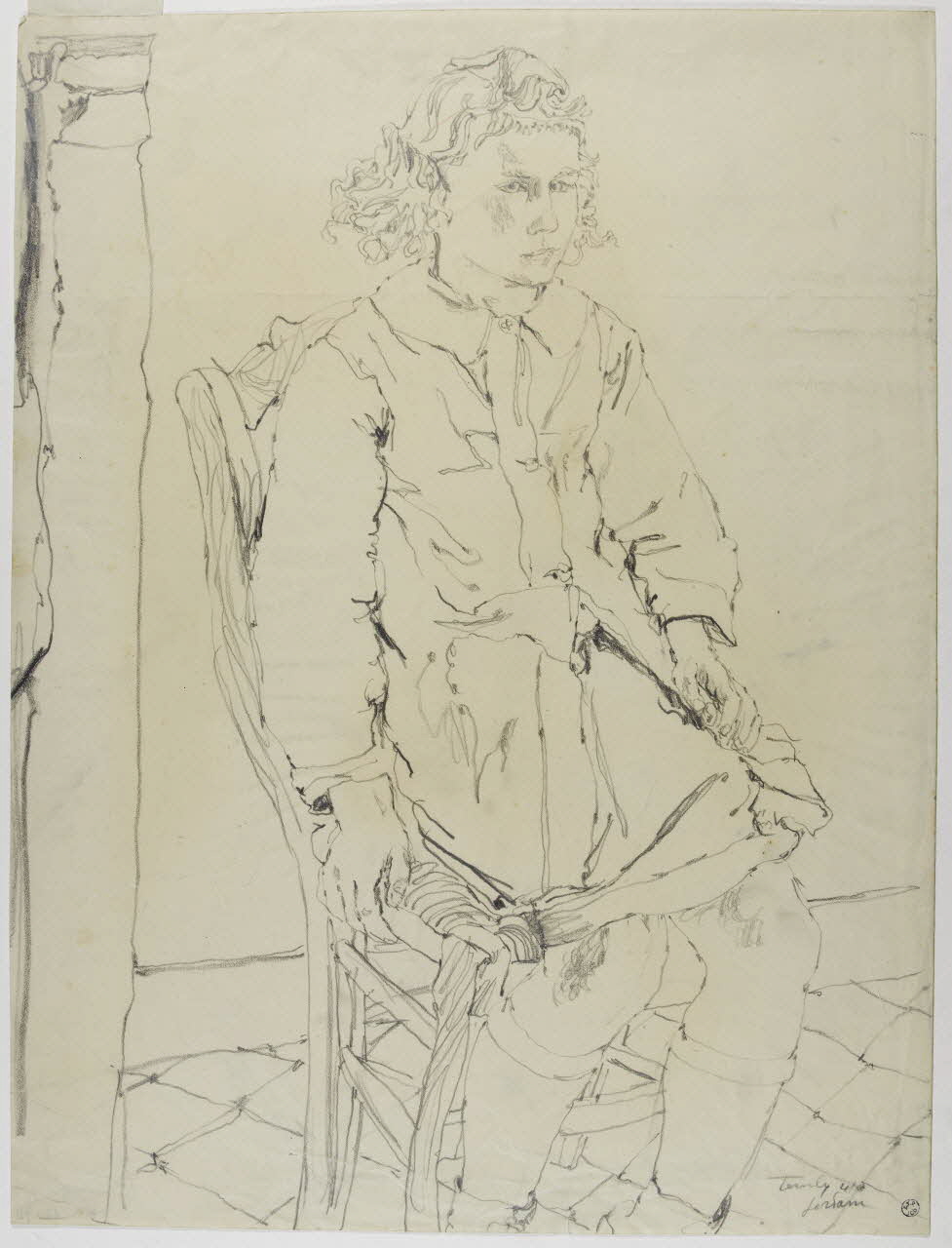 dessin Fillette 1941 en (?) 1943.3.70 Photo RMN-Grand Palais (Mucem)