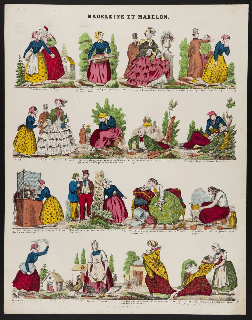 estampe MADELEINE ET MADELON. 1953.86.4020 Photo