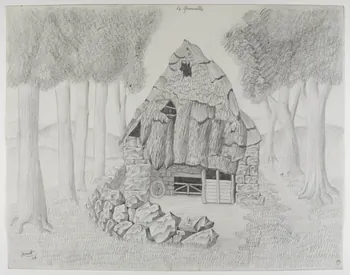 René Perrot dessin La Quouelle (Auvergne) Auvergne, France 1944 1944.10.30 Photo RMN-Grand Palais (Mucem)/ Franck Raux