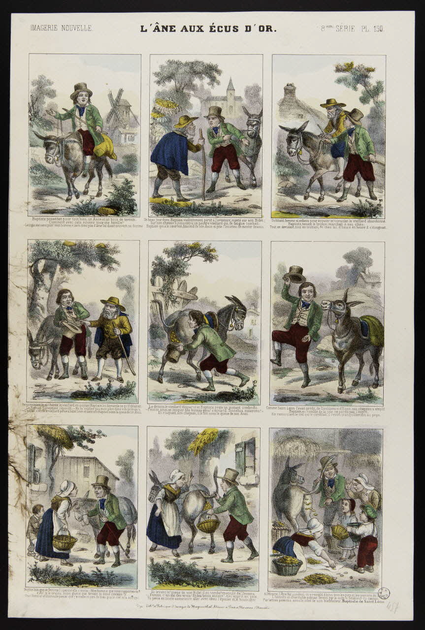 estampe L'ANE AUX ECUS D'OR. 1953.86.4036 Photo