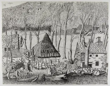 René Perrot dessin Lapeyre (Auvergne) Auvergne, France 1943 1944.10.33  Photo RMN-Grand Palais (Mucem)/ Franck Raux