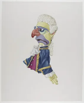 Pierre Dourdaine dessin Tête de Marquis  grandeur nature 1944 1944.9.4 Photo RMN-Grand Palais (Mucem)