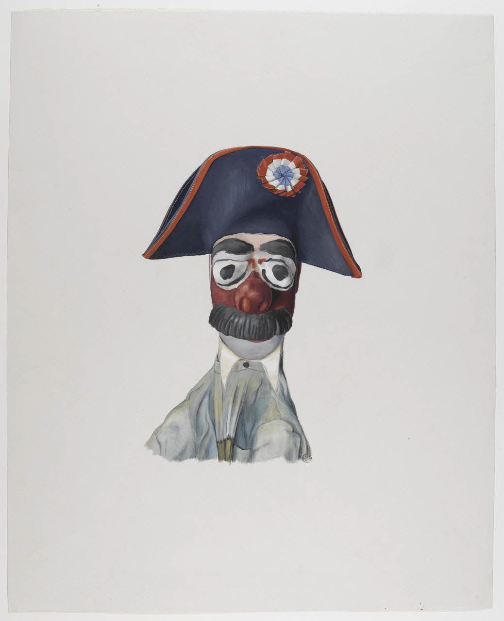 Pierre Dourdaine dessin Tête de garde champêtre  grandeur nature 1944 1944.9.8 Photo RMN-Grand Palais (Mucem)