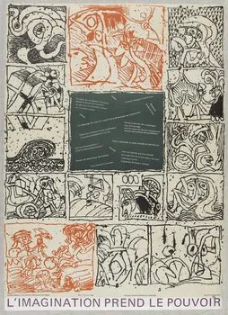 Pierre Alechinsky affiche L'IMAGINATION PREND LE POUVOIR France 1968 1968.42.4 Photo RMN-Grand Palais (Mucem)