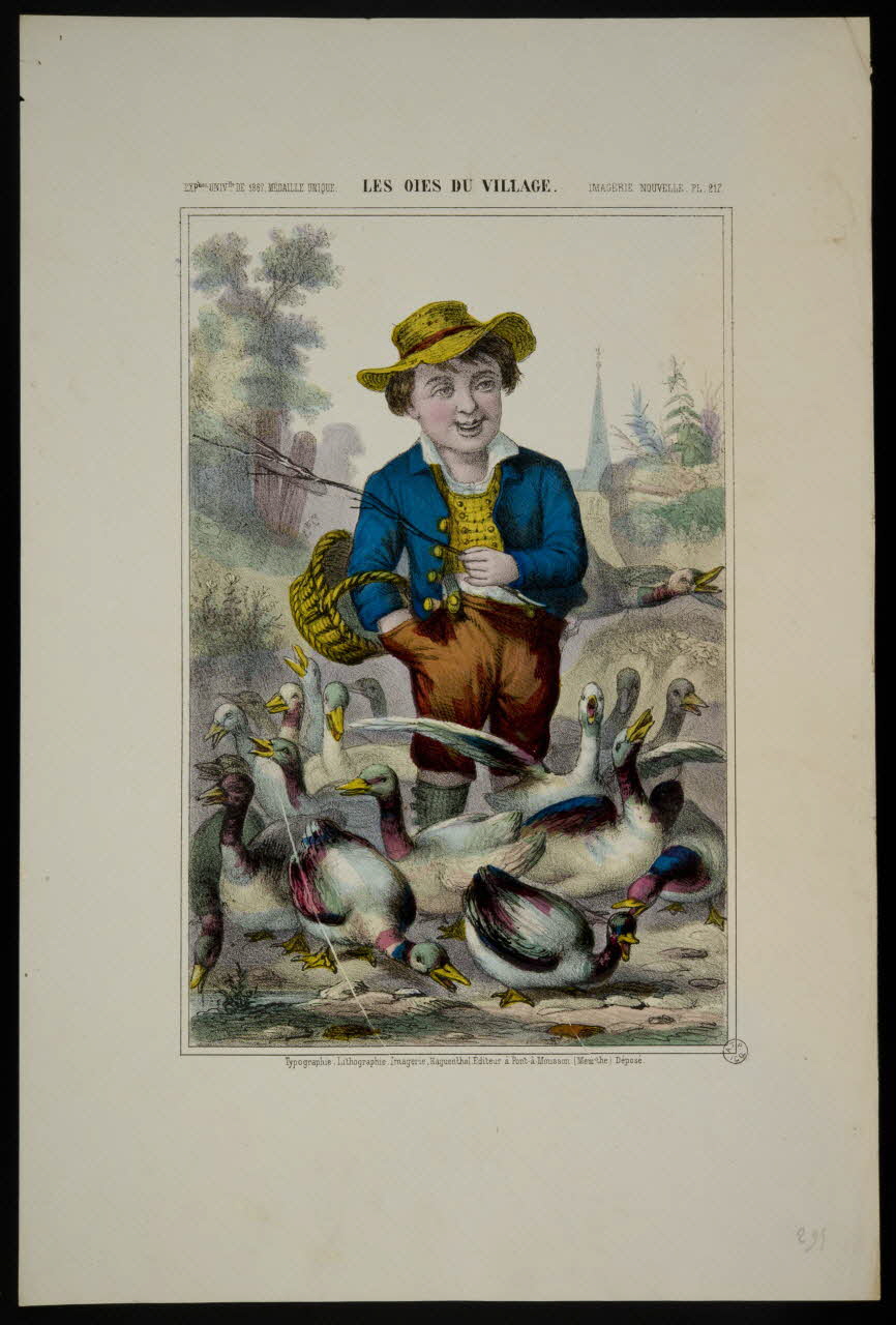 estampe LES OIES DU VILLAGE. 1953.86.4080 Photo