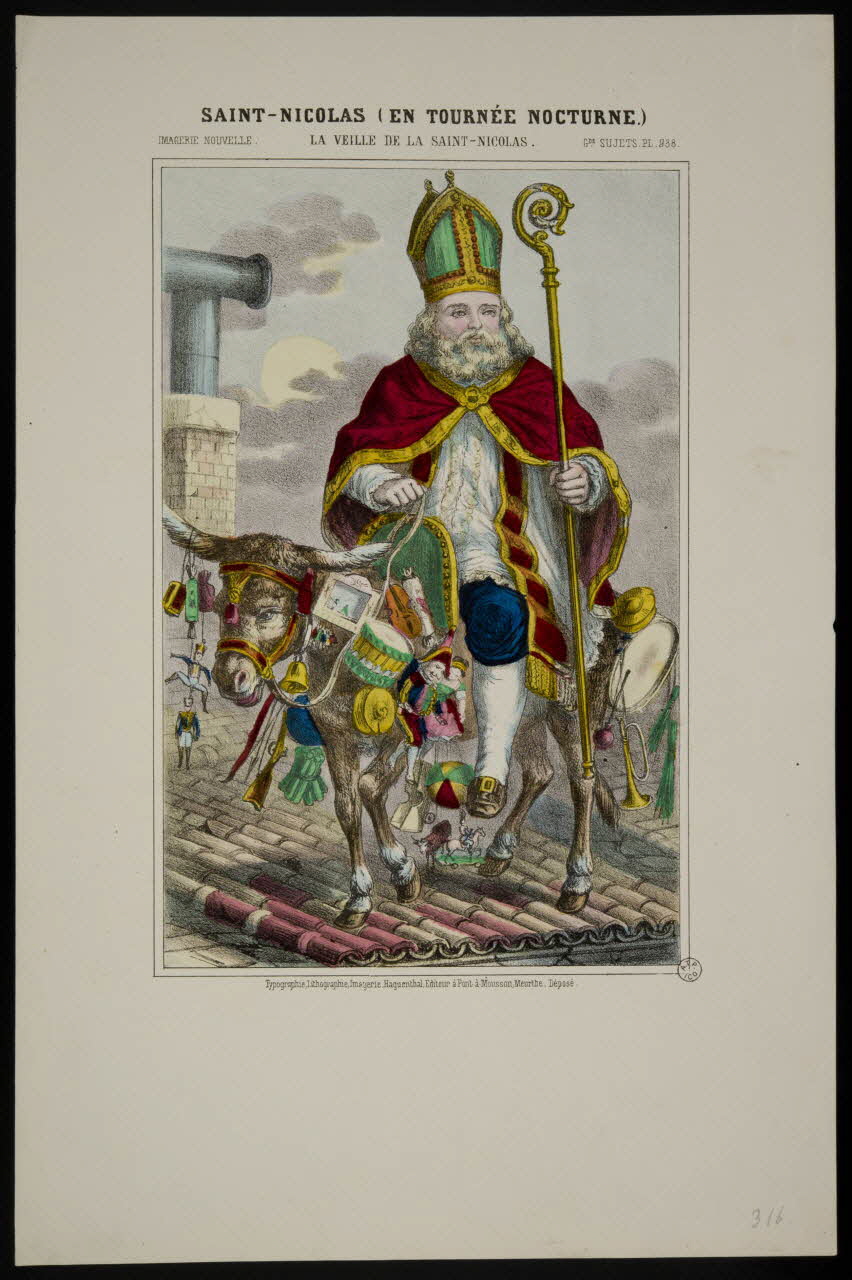 estampe SAINT-NICOLAS (EN TOURNEE NOCTURNE.) 1953.86.4091 Photo