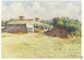 Emile Boutin dessin Les Bussoleries de St-Hilaire-de-Riez Riez 85 1922 1942.2.30 Photo RMN-Grand Palais (Mucem)/ Franck Raux