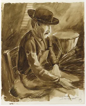 Delaisement Simone dessin Le balaitier de Brennailles près Vouzon (Loir-et-Cher) 1944 1945.5.12  Photo RMN-Grand Palais (Mucem)