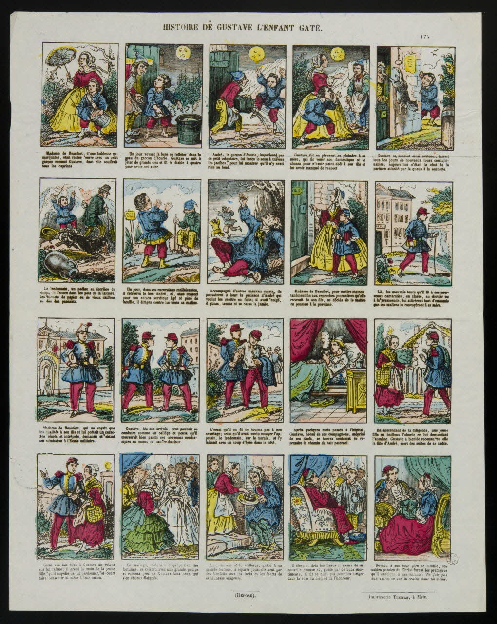 estampe HISTOIRE DE GUSTAVE L'ENFANT GATE. 1953.86.4113 Photo